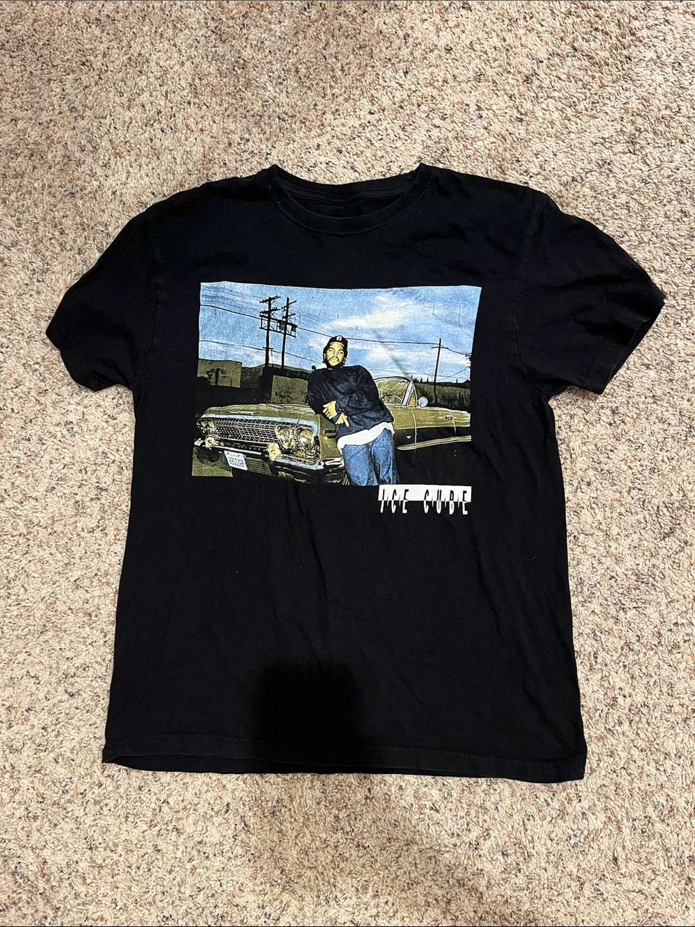 Black Ice Cube Short Sleeve Graphic Tee